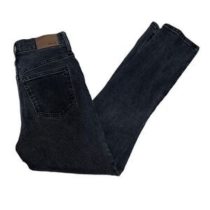 Madewell The Perfect Vintage Jean Lunar Wash Faded Black High Rise Tapered sz 25